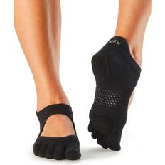 ToeSox Womens/ladies Prima Bellarina Leather Toe Socks (black)