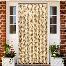 vidaXL Insect Curtain Beige and Brown 90x220 cm Chenille