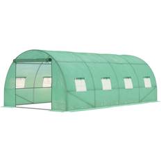 OutSunny Walk-in Polytunnel Greenhouse 6x3m Stainless steel Plastic