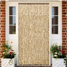 vidaXL Insektgardin 100x220 cm chenille beige og brun