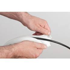 D-Line Gaines de câble D-Line Cable Tidy Tube (flexible) Tube de gestion des câbles 1.1 m blanc