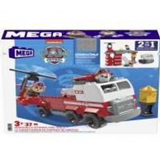 Blocks Mega Bloks ​MEGA PAW Patrol Marshall's Ultimate Fire Truck building set with Marshall and Skye figures, and 33 jr bricks and pieces, toy gift set for ages 3 and up