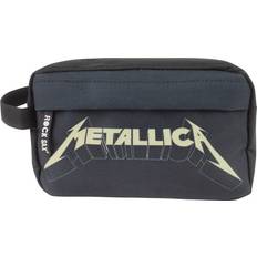 Women Toiletry Bags Rock Sax Metallica Logo Washbag (black)