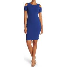 Tommy Hilfiger Cold Shoulder Woven Dress - Marina Blue