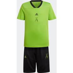 Återvunna material Övriga sets Barnkläder adidas Junior Football-Inspired X Summer Set - Semi Solar Green/Black (HG6785)