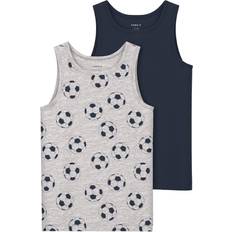 Elastan Toppe Name It Undertrøjer 2-pak Tank Top Melange Football