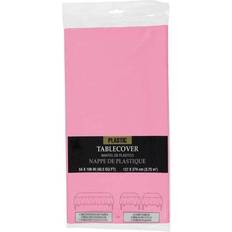 Jam Paper Plastic Table Cover Baby Pink Tablecloth 1/Pack