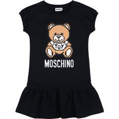 Moschino Pixelated Teddy Bear Fleece Dress - Black