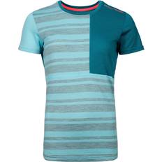 Türkis Basisschicht Ortovox Rock'n'Wool 185 Short Sleeve Shirt - Hellblau