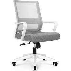 White Office Chairs Neo Swivel Office Chair 41"