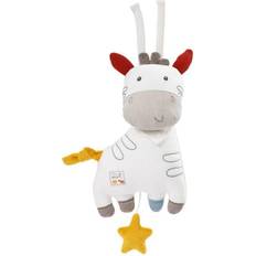 Boîtes à musique vente Fehn 056020 Zebra FehnNATUR – Cuddly Baby Music Box Made of Organic Cotton – with Removable Musical Mechanism and Attachment – For Babies from 0 Months – Size: 2 cm