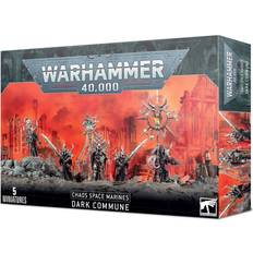 Games Workshop Figurine Warhammer 40k Space Marine du Chaos Sombre Communion 5 figurines en plastique noir Noir