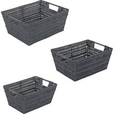 Simplify Rattan Tote Basket 14.6" 3pcs