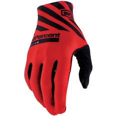 Plata Guantes 100% Guantes largos rojo oscuro negro - Red