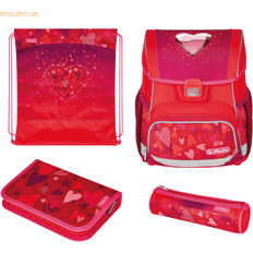 Herlitz Loop Plus Sweet Hearts, Pencil pouch, Sport bag, Penalhus, Skoletaske, Pige, Grad & grundskole, Rygsæk, 16 L, Frontlomme, Sidelomme