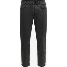 Only & Sons Avi Tapered Crop Jeans - Black