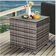 Best Outdoor Side Tables OutSunny Side Table Mixed Grey Outdoor Side Table