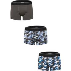 Camuflaje - Hombre Ropa interior Tom Franks Mens Camo Boxer Shorts (Pack Of 3) (Blue Camo)