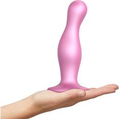 Dildo silikone sugekop Strap-on-Me Dildo Curvy Metallic Sugar M Pink Silikone