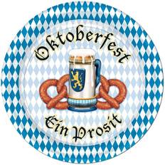 Oktoberfest Engangstallerkner Beistle Papasietter Oktoberfesten Ein Prosit 8-stk