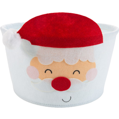 Felt Baskets Simplify Round Felt Santa Tote Basket 11"