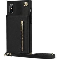 CaseOnline Zipper halskæde etui Apple iPhone X XS Sort