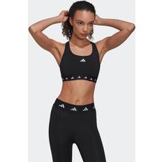 Donna - Giallo Reggiseni Adidas Powerreact Training Medium-Support Techfit Bra - Black, Female