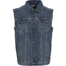 Blau - Herren Westen Urban Classics Denim Vest - Denim Blue