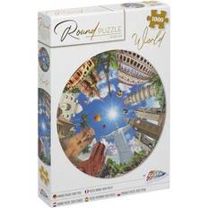 Grafix Puslespil 1000 brikker Verden, rundt: Diameter 68 cm (spil, dansk)