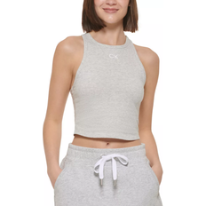 Calvin Klein Performance Racerback Crop Top - Stratus Heather