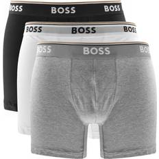 HUGO BOSS Hombre Ropa interior de hombre HUGO BOSS Power Boxer Briefs 3-pack - White/Grey/Black