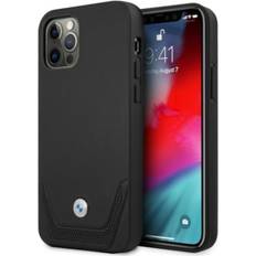 BMW Copertina Rigida In Pelle Traforata A Strisce Inferiori Apple iPhone 12 Pro Max
