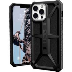 Iphone 13– 5g UAG Rugged Case for iPhone 13 Pro Max 5G [6.7-inch] Monarch Black Bagsidecover til mobiltelefon grov polykarbonat, gummi, top-narv læder, legeringsmetal sort 6.7 for Apple iPhone 13 Pro Max