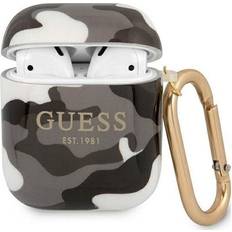 Guess Cuffie Guess Cover Per Airpods Semi-rigida Stampa Camouflage Logo