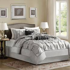 Textiles Madison Park Laurel Bed Linen Gray (228.6x228.6)