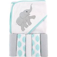 Baby Towels Luvable Friends Hooded Towel with Washcloths 6-pack Ikat Elephant