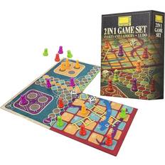 MY 2 in 1 Traditional Board Game Set Snakes & Ladders and Ludo