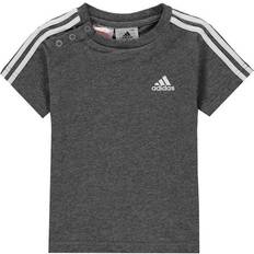 adidas Infants SS T-Shirt IB 3 Stripes - Grey