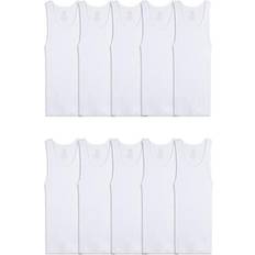 Boys Tank Tops Children's Clothing Fruit of the Loom Boy's Tank Top A-shirt 10-pack - White (10P51AZ)