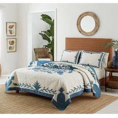 Tommy Bahama Aloha Pineapple Quilts Blue (228.6x228.6cm)