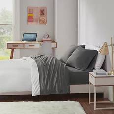 Bed Linen Intelligent Design Jersey Knit Bed Sheet Gray (259.08x228.6)