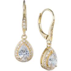 Teardrop Earrings - Gold/Transparent