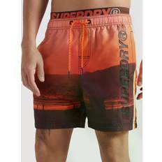 Arancione Costumi da Bagno Superdry State Volley Badeshorts - Orange