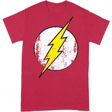 Flash Unisex Adult Distressed Logo T-Shirt (Red)