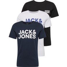 Multikleur T-shirts Jack & Jones Jjecorp Logo Multi-pack T-shirt Blauw/Navy/Zwart/Wit