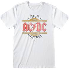 AC/DC Unisex Adult High Voltage Vintage T-Shirt (White)