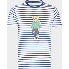 Polo Ralph Lauren Multifärgade T-shirts Polo Ralph Lauren – Blå- och vitrandig t-shirt med björntryck-Flera