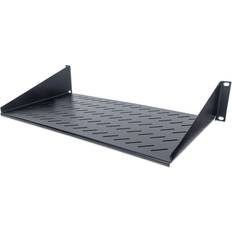 Intellinet 19 Cantilever Shelf, 2U, 2-Point Front Mount, 250mm Depth, Black Rackhylde sort, RAL 9005 2U 19