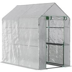 Grow house OutSunny Walk In Greenhouse W/Shelves Steeple Grow House 186x120x190cm