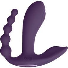 Kata Pulse Wave & Vibrating Double Penetration Vibrator Purple
